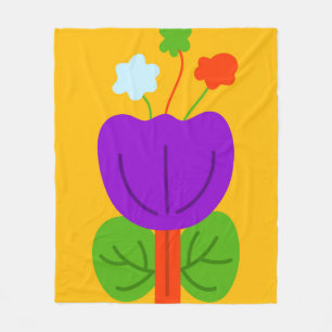 Lebhafte Tones Fleecedecke