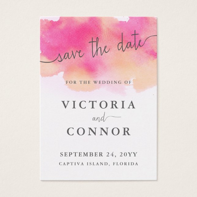 Lebhafte Träume speichern die Datumskarten | Rosa  (Vorderseite)