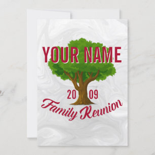 Lebhafte Tree Personalisiert Family Wiedersehen Einladung