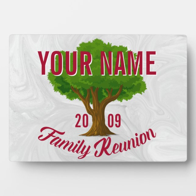 Lebhafte Tree Personalisiert Family Wiedersehen Fotoplatte (Vorderseite)