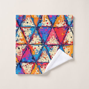 Lebhafte Triangle Spritzer Art Badhandtuch Set