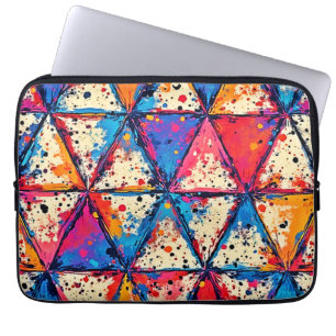 Lebhafte Triangle Spritzer Art Laptopschutzhülle