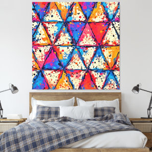 Lebhafte Triangle Spritzer Art Leinwanddruck
