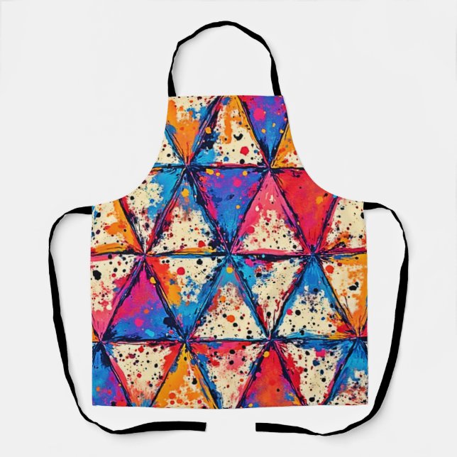 Lebhafte Triangle Spritzer Art Schürze (Vorderseite)