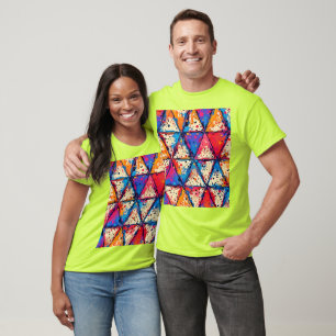 Lebhafte Triangle Spritzer Art T-Shirt
