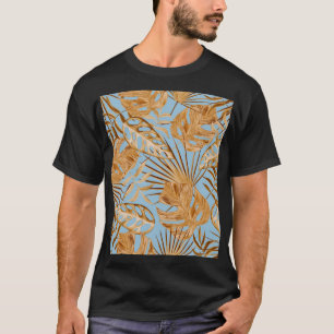 Lebhafte tropische Blume: farbenfroh, nahtlos. T-Shirt