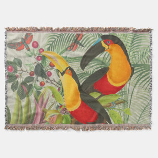 Lebhafte tropische Vögel Kunst Exotischer Dschunge Decke