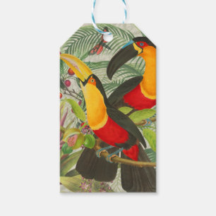 Lebhafte tropische Vögel Kunst Exotischer Dschunge Geschenkanhänger
