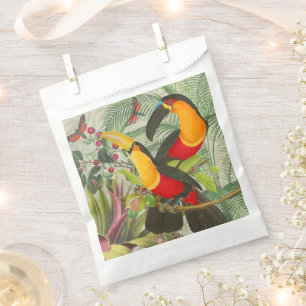 Lebhafte tropische Vögel Kunst Exotischer Dschunge Geschenktütchen