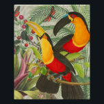 Lebhafte tropische Vögel Kunst Exotischer Dschunge Poster<br><div class="desc">Mit diesem beeindruckenden Design mit zwei farbenfrohen Toucan-Vögeln bringen Sie die lebendige Energie des Regenwaldes in Ihr Leben! Inspiriert durch klassische Vintage botanische Illustrationen, zeigt dieses Muster die Vögel, die zwischen üppig grünen Palmenfronten, exotischen roten Blume und verspielten Schmetterlingen stehen. Gelb, rot und smaragdgrün machen dieses Stück zu einem idealen...</div>