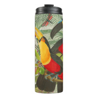 Lebhafte tropische Vögel Kunst Exotischer Dschunge