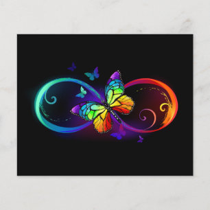 Lebhafte Unendlichkeit mit Regenbogenschmetterling Flyer