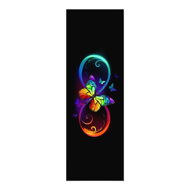 Lebhafte Unendlichkeit mit Regenbogenschmetterling Fotodruck (Vorne)