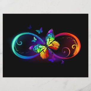 Lebhafte Unendlichkeit mit Regenbogenschmetterling Programm