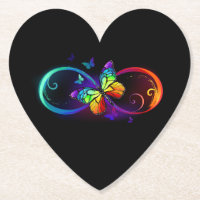 Lebhafte Unendlichkeit mit Regenbogenschmetterling