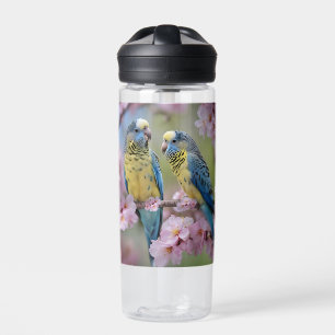 "Lebhafte Unternehmen: Blaue und gelbe Budgien" Trinkflasche