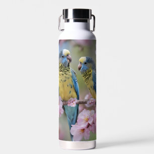 "Lebhafte Unternehmen: Blaue und gelbe Budgien" Trinkflasche