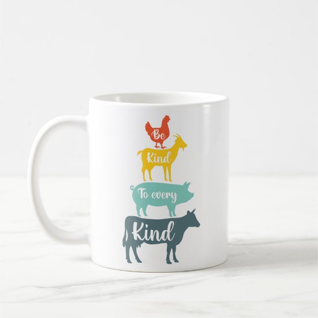 Lebhafte Vegane Lebensräume: Eine bunte Pflanze-Ba Kaffeetasse (Links)