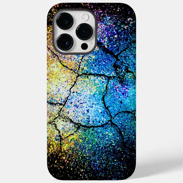 Lebhafte Vivid Colors Splash Cracked iPhone Case (Rückseite)
