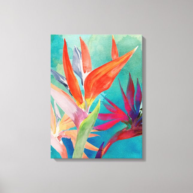 Lebhafte Vögel im Paradies Leinwanddruck (Vorderseite)