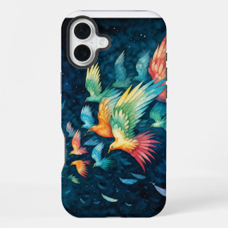 Lebhafte Vögel iPhone 16 Plus Hülle
