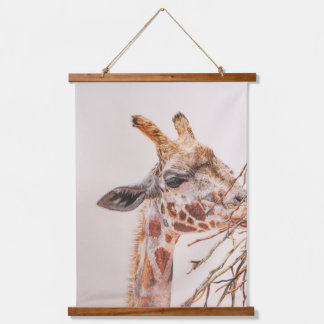 Lebhafte Wanddekorationen der Giraffe Wandteppich Mit Holzrahmen