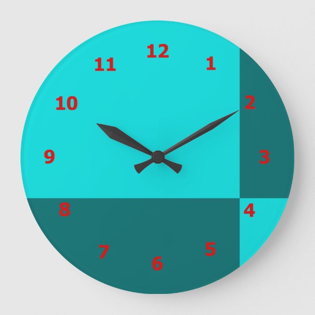 Lebhafte Wandleuchte mit Fliesendesign Große Wanduhr (Vorderseite)