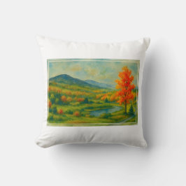 Lebhafte Wasserfarbe Catskill Gebirgskette Kissen