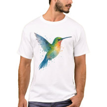 Lebhafte Wasserfarbe Hummingbird im Flug