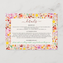 Lebhafte Wasserfarben Sommer-Tulip-Blume Hochzeit Begleitkarte