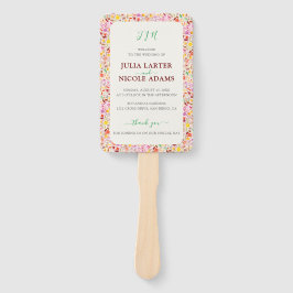 Lebhafte Wasserfarben Sommer-Tulip-Blume Hochzeit Fächer