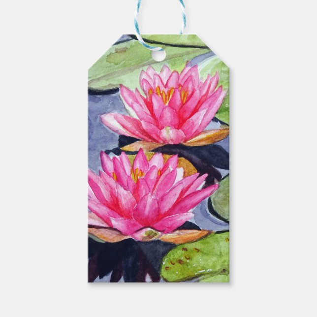 Lebhafte Wasserläufe am ruhigen Teich Geschenkanhänger (Vorderseite)