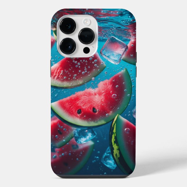 Lebhafte Wassermelonen Unterwasser-Scheiben - erfr iPhone 14 Pro Max Hülle (Rückseite)
