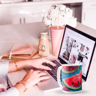 Lebhafte Wassermelonen Unterwasser-Scheiben - erfr Kaffeetasse