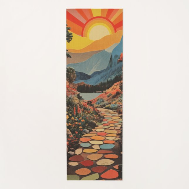 Lebhafte Weichsel: Ein Weg zum Frieden Yogamatte (Vorderseite)