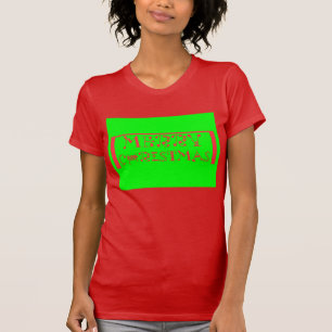 Lebhafte Weihnachtsfreude Frohe Weihnachten Limett T-Shirt