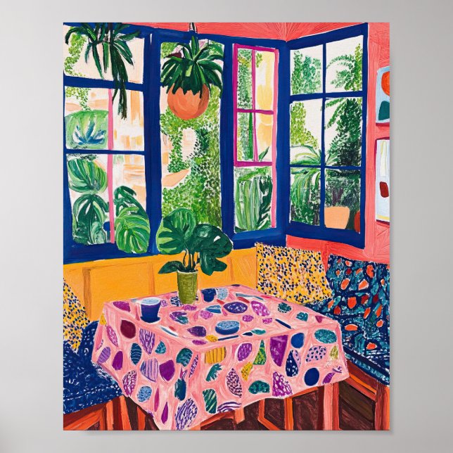 Lebhafte Wildblume-Außenposter-Mauer Poster (Vorne)