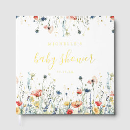 Lebhafte Wildblume Babydusche Gästebuch