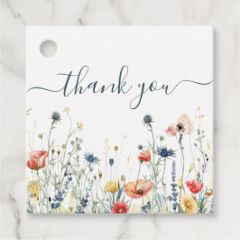 Lebhafte Wildblume Babydusche Geschenkanhänger