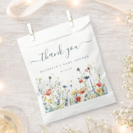 Lebhafte Wildblume Babydusche Geschenktütchen