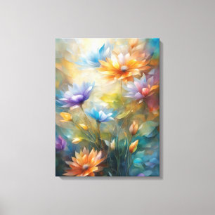 Lebhafte Wildblume Bouquet Kunstdruckerei Leinwanddruck