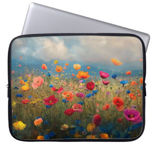 Lebhafte Wildblume Impressionist Laptopschutzhülle