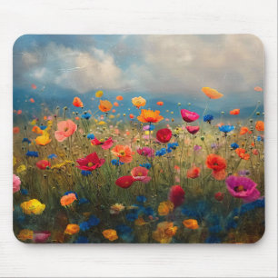 Lebhafte Wildblume Impressionist Mousepad