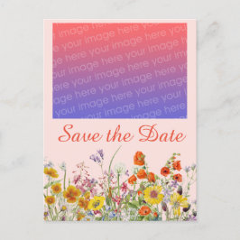 Lebhafte Wildblumen Postkarte