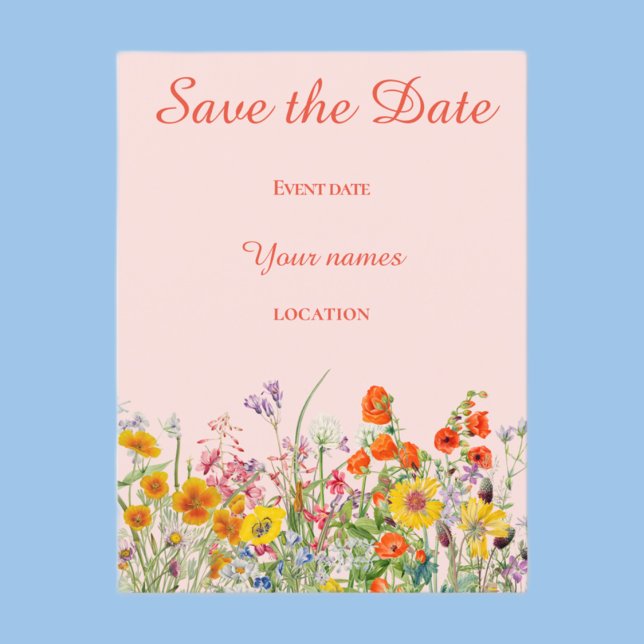 Lebhafte Wildblumen Postkarte (Von Creator hochgeladen)