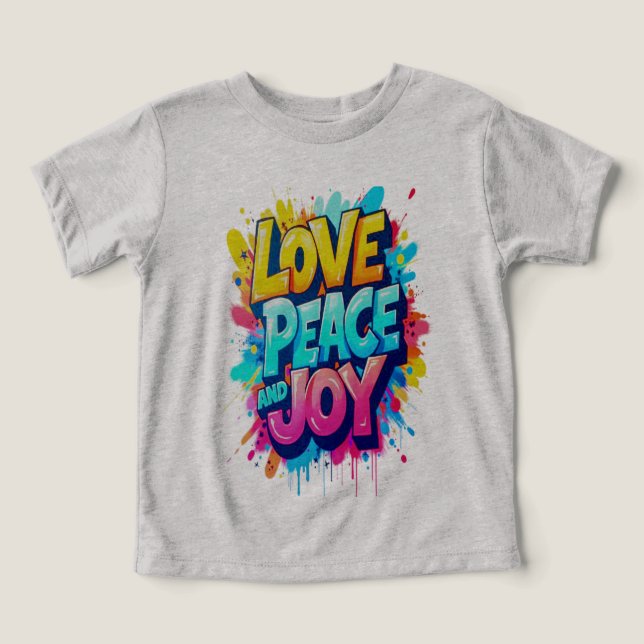 Lebhafte Worte: Liebe, Frieden und Freude (Design Vorderseite)