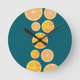 Lebhafte Zitruswand-Uhr Runde Wanduhr
