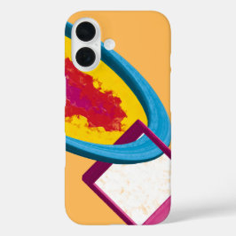 Lebhafter Abstrakter Cosmos Ring & Square - Modern iPhone 16 Hülle