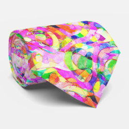 Lebhafter Abstrakter Farbfleck Necktie Krawatte