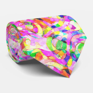 Lebhafter Abstrakter Farbfleck Necktie Krawatte
